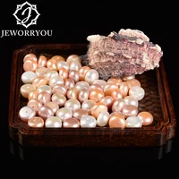 aaapearl scattered natural pearl beads diy making earring of women freshwater pearls 4 12mm half hole stone beads free shipping