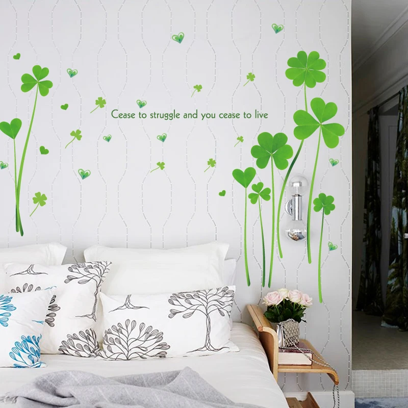 [Fundecor] Большой размер клевера наклейки на стену домашний Декор Гостиная Спальня