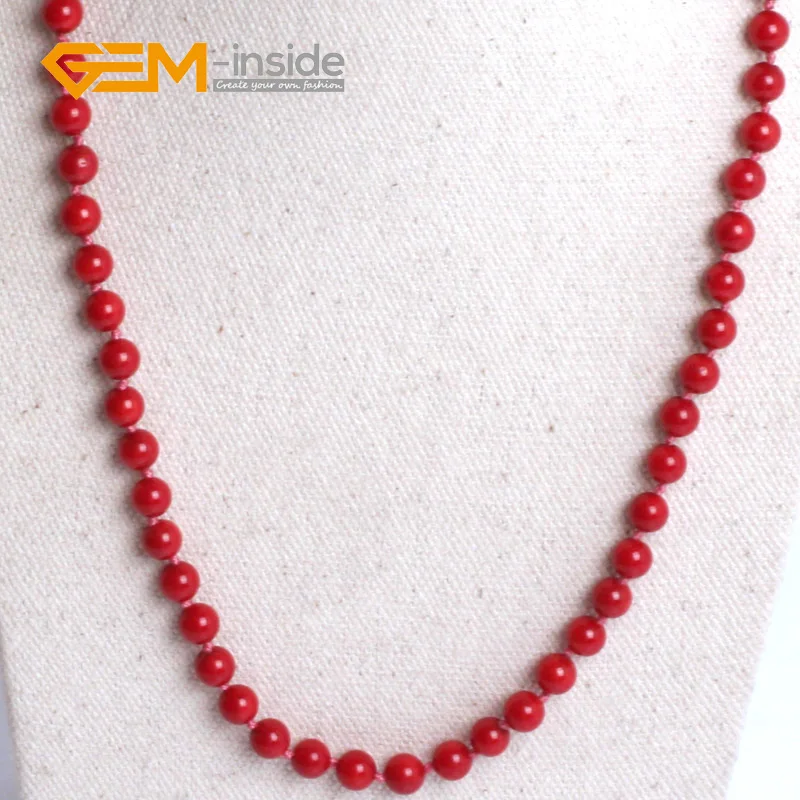 Новое подлинное Южно-морское коралловое ожерелье с круглыми бусинами