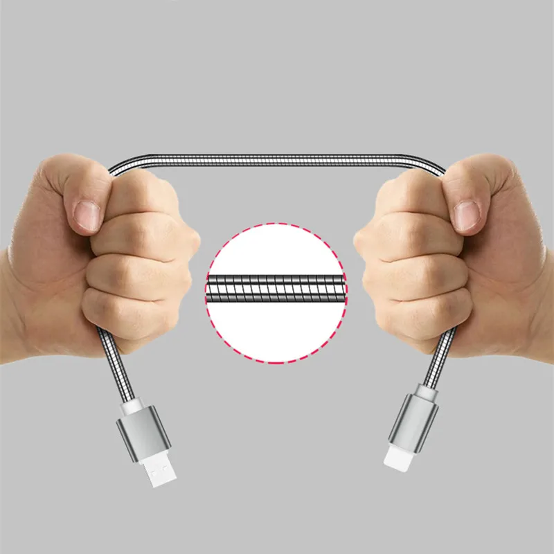 Кабель Tikono USB Type C/Micro/Lightning для телефонов iPhone/Android металлический|Кабели мобильных