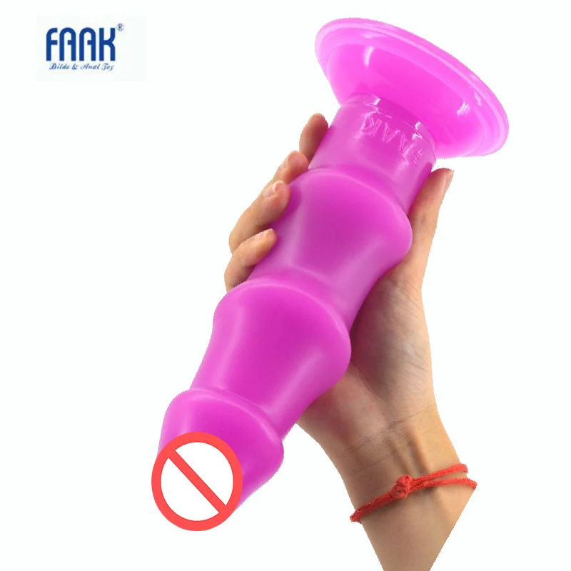 Фаллоимитатор для анального секса из ПВХ FAAK волнистые бусинки стимулятор