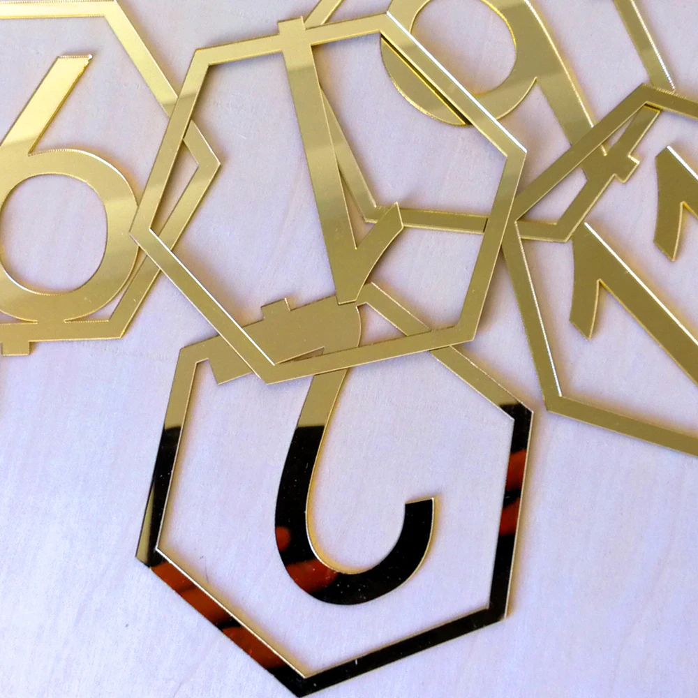 1 20 цифр шестигранные настольные цифры с основанием для украшения свадебной