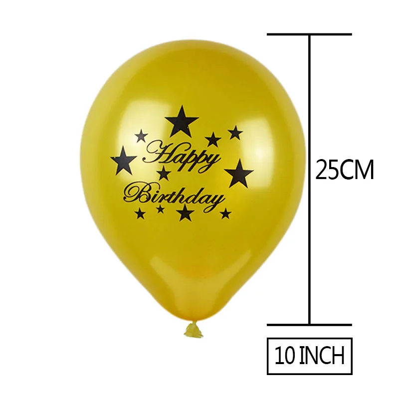 5Pcs 10Inch Latex Inflatable Balloons Happy Birthday Air Ball Accessories Decorati Baby Shower Kids Home Favor Supplies | Дом и сад