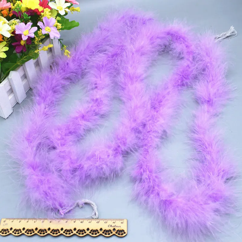 Pink purple 2 метра пушистый турецкий перо боа/шарф аксессуары для одежды перо Костюм/вечерние свадебные украшения перо ремесла - Цвет: Pink purple