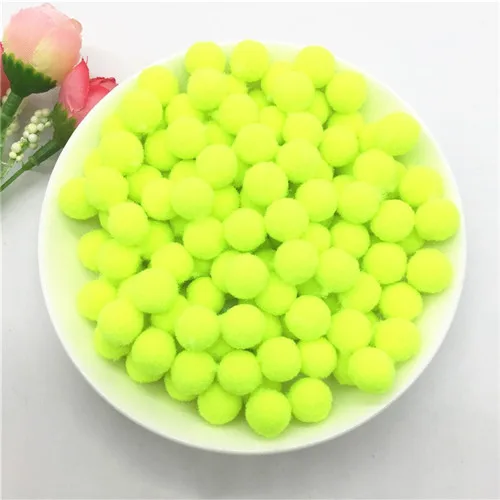 30 Bright yellow Pompones 10/15/2025 мм пышная Нижняя Pom Poms помпонами ручной работы для детей игрушки DIY материал изделия швейного Ремесла поставок 100 шт - Цвет: 30 Bright yellow