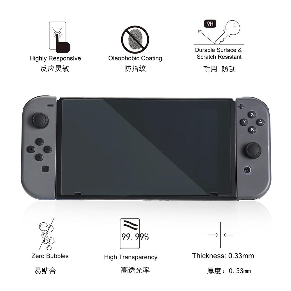 Защитная пленка из закаленного стекла для Nintendo Switch чехол ультра высокая четкость