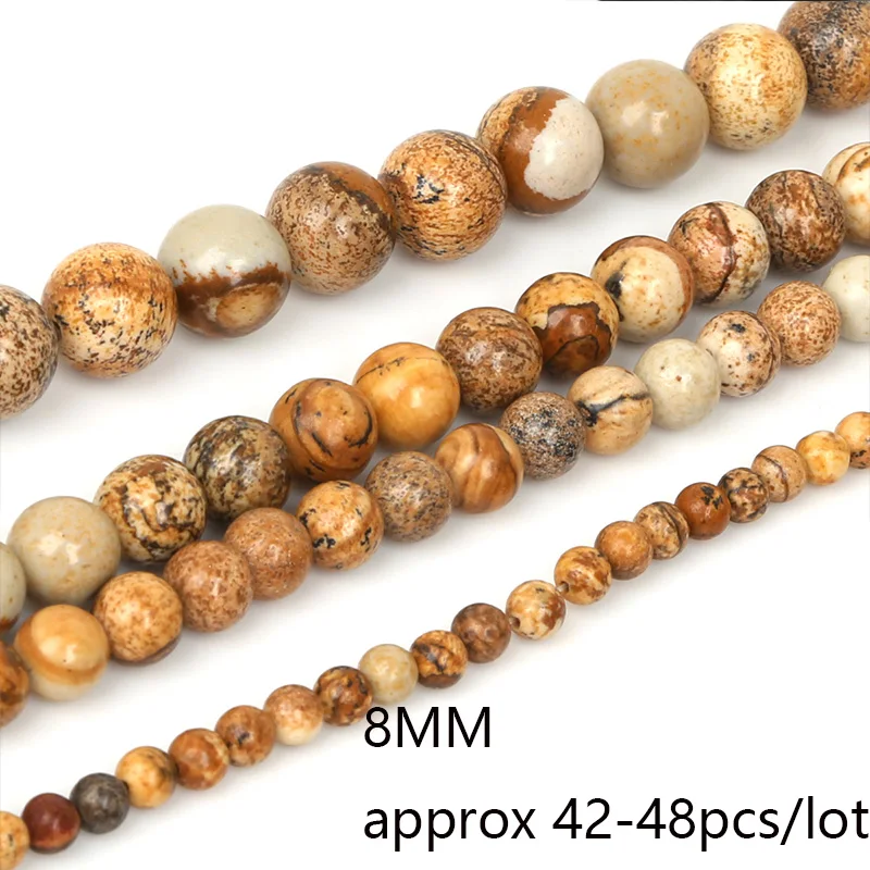 New Fashion 4 6 8 10mm Natural Stone Beads Black Lava Tiger Eye Bulk Loose For DIY Jewelry Making Bracelet Necklace | Украшения и
