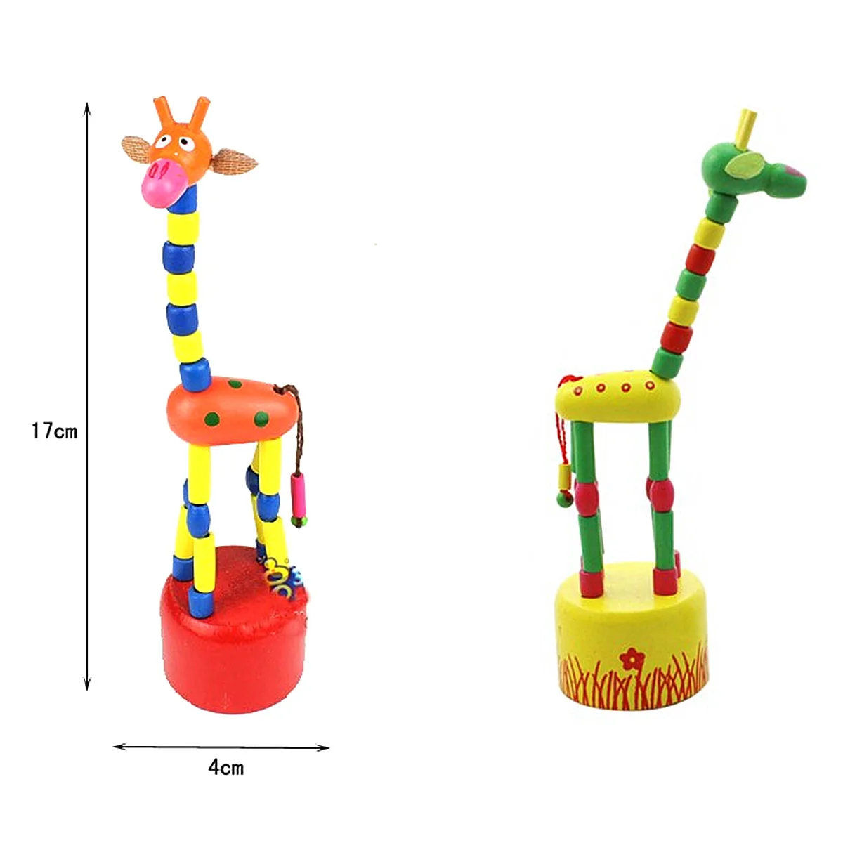 Мини животное милый деревянный танцующий Жираф качалка игрушка ведро ребенок