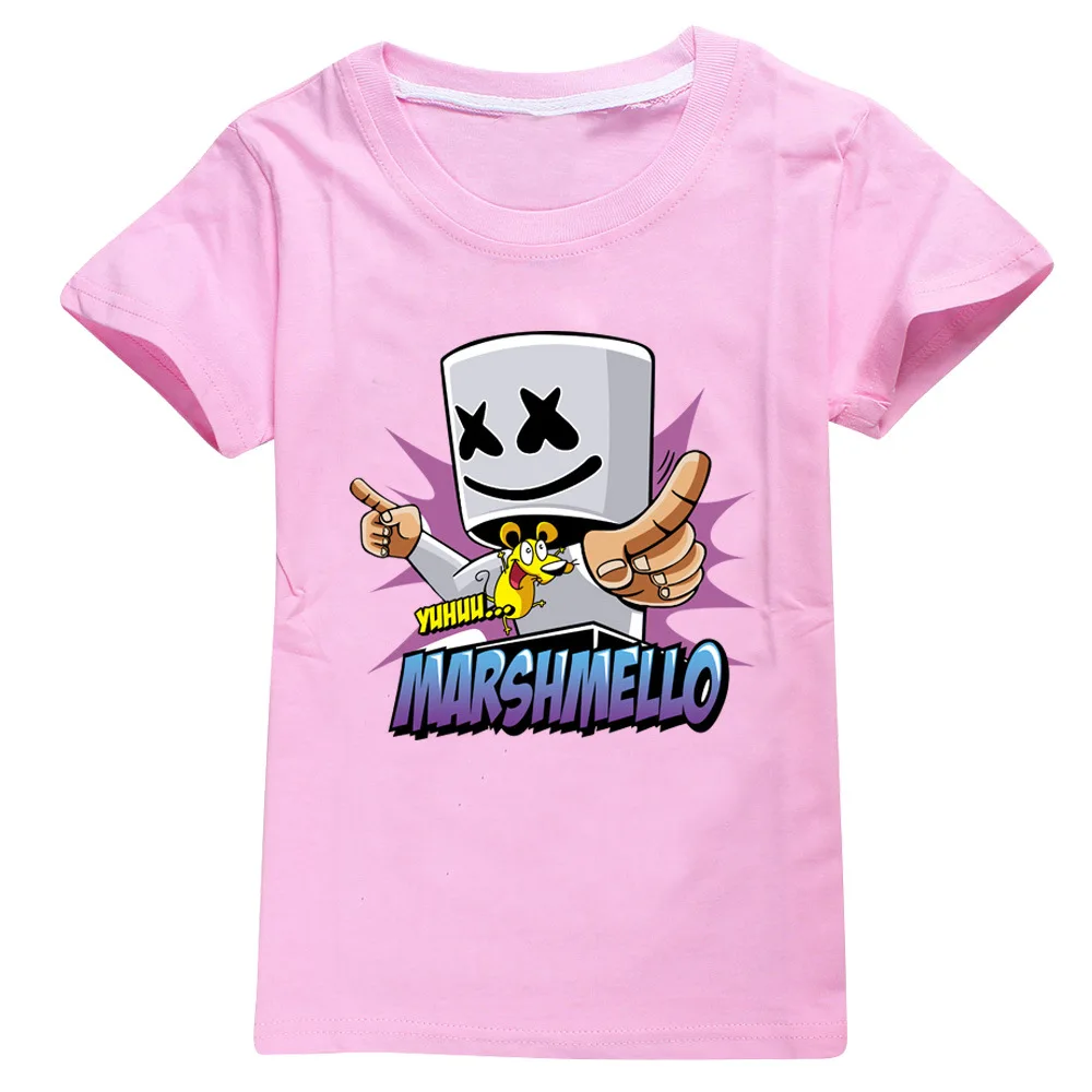Modis dj marshmello/Детские футболки одежда с капюшоном новый детский летний топ черного