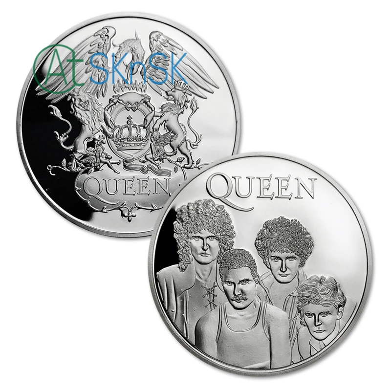 Памятные монеты QUEEN of Rock Band 10 шт./лот 2 цвета|queen collection|queen ofqueen band |