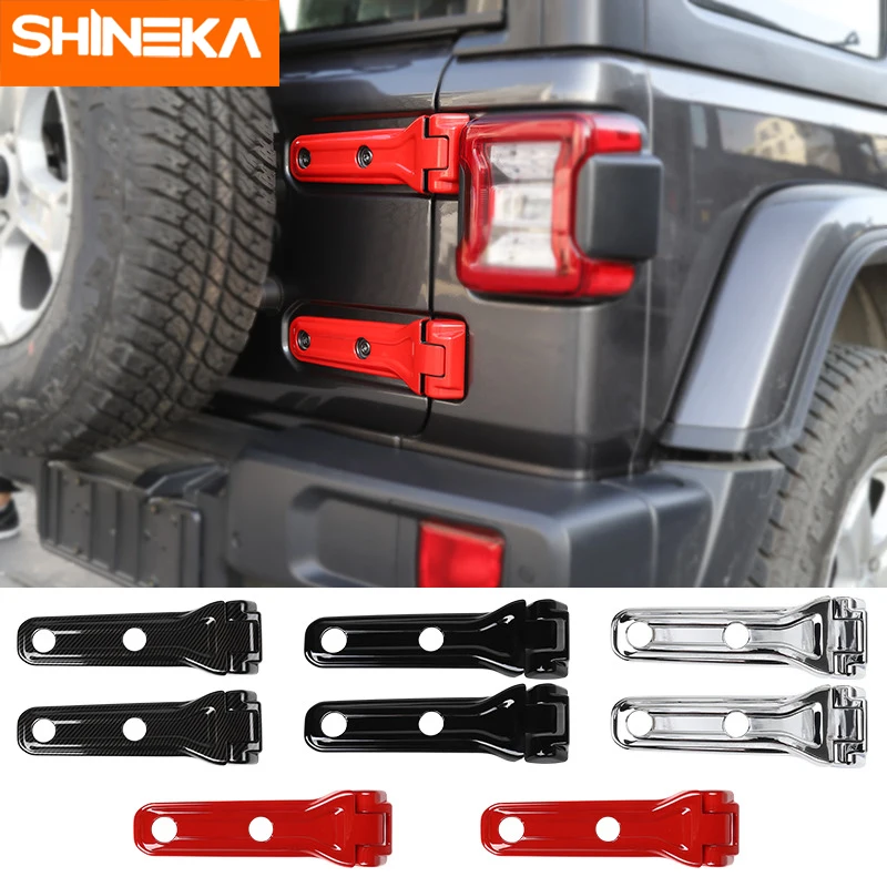 SHINEKA автомобильные наклейки для Jeep Wrangler багажника двери багажника шарнирные крышки 3D ABS Наружные молдинги для Jeep Wrangler JL