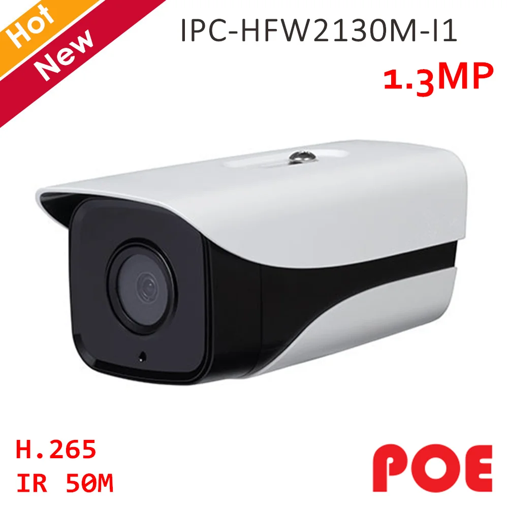 DH POE IP Камера IPC HFW2130M I1 1.3MP H.265 ИК расстояние 50 м Водонепроницаемый безопасности с