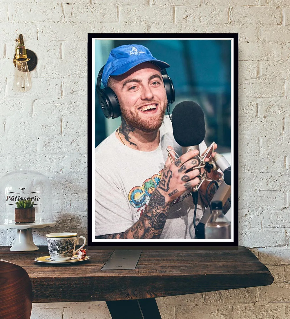 Популярный постер R i.p Mac Miller 2018 настенная Картина на холсте с изображением