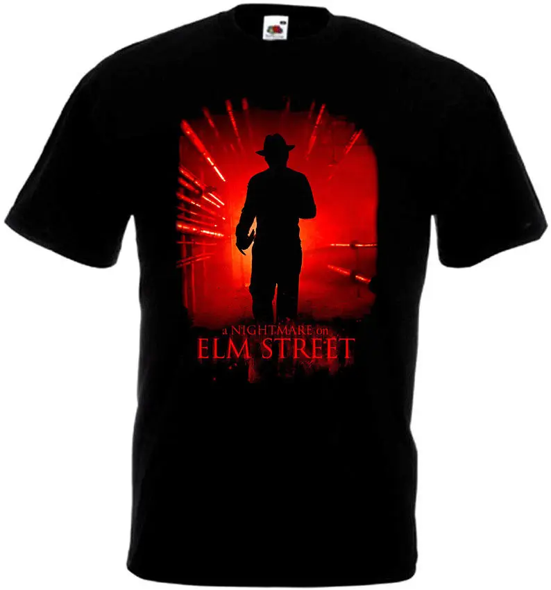 A Nightmare On Elm Street 1 v5 футболка черный плакат все размеры Качественный хлопок