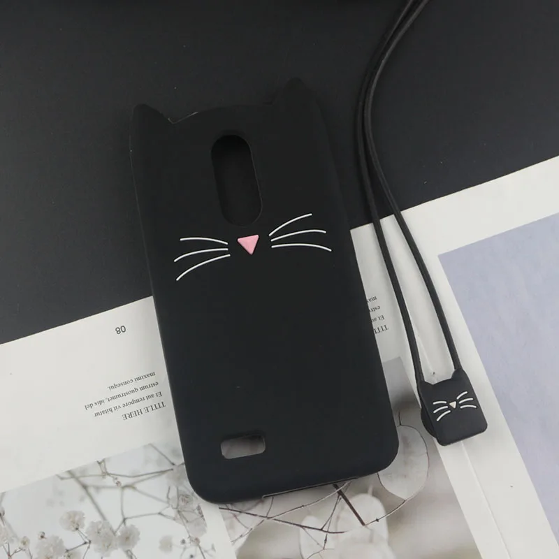 Милый 3D мультфильм силиконовый чехол для LG Aristo 2 Чехлы Япония блеск борода кошка милые уши Kitty чехол для телефона Aristo2 плюс 2