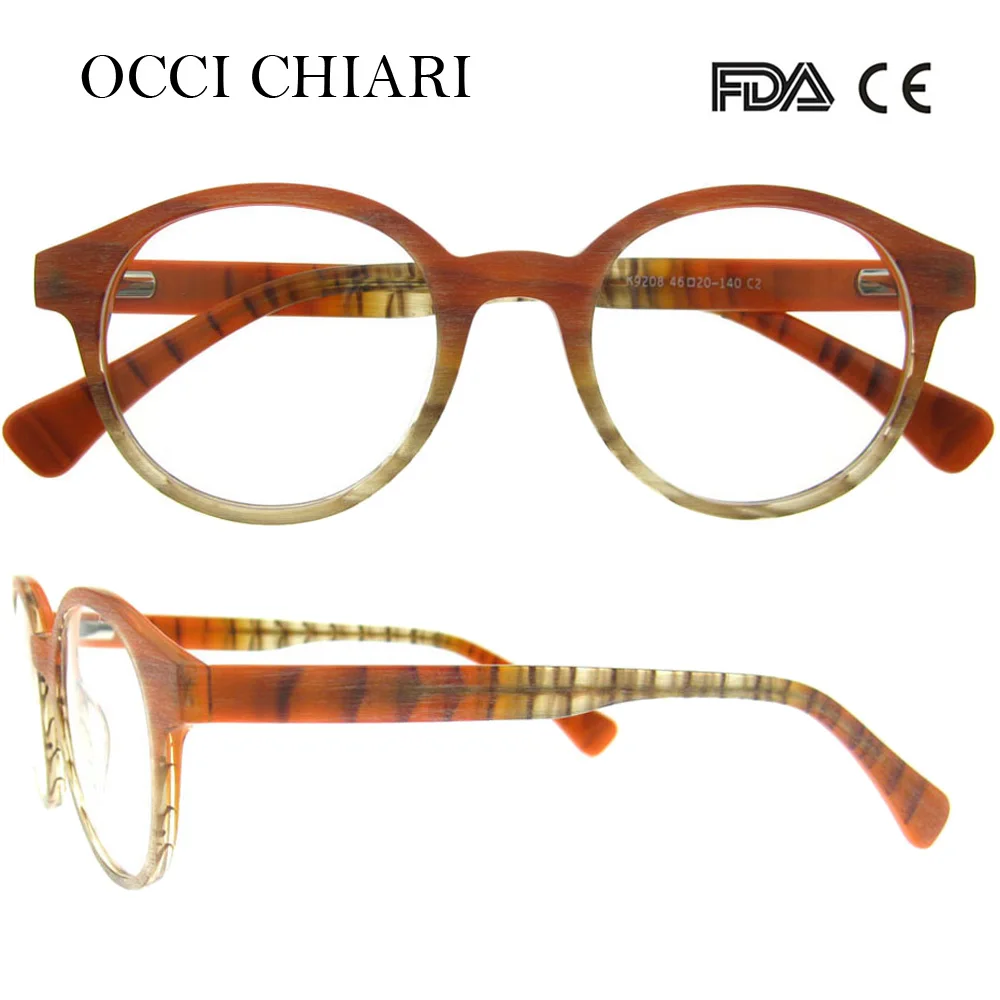 OCCI CHIARI 2018 цветные дизайнерские круглые ацетатные винтажные оправы для