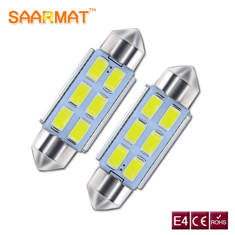 2 шт. C5W Festoon-36mm светодиодная подсветка номерного знака Лампы 12 V белого и синего цвета для Volkswagen VW Passat B5 B6 3c гольф для детей 3, 4, 5, 6, футболки-поло