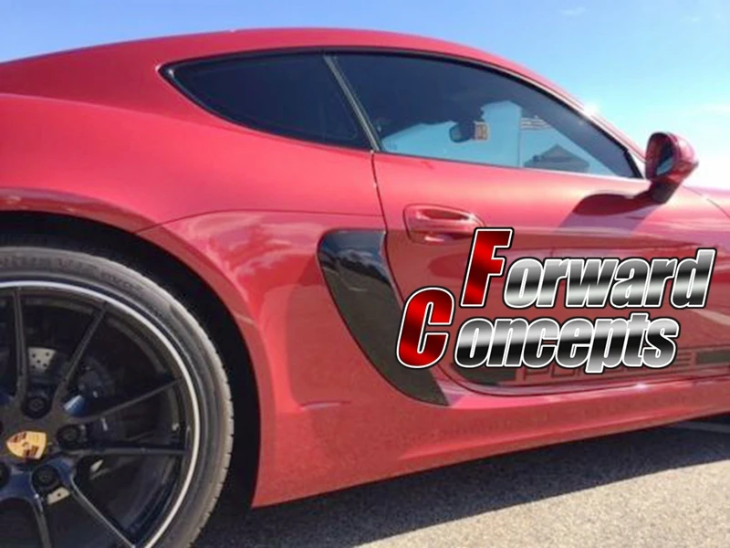 Подходит для 2013 2016 углеродного волокна 981 Boxster Cayman Gt4 Gts боковые воздухопропускные