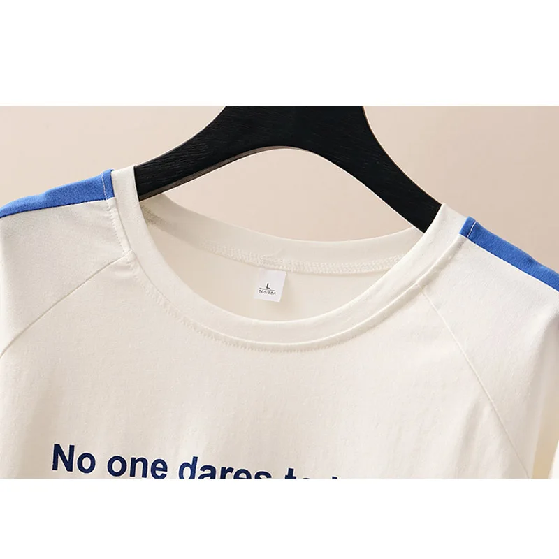 2019 Новая модная Корейская Для женщин футболка с буквенным принтом короткий рукав