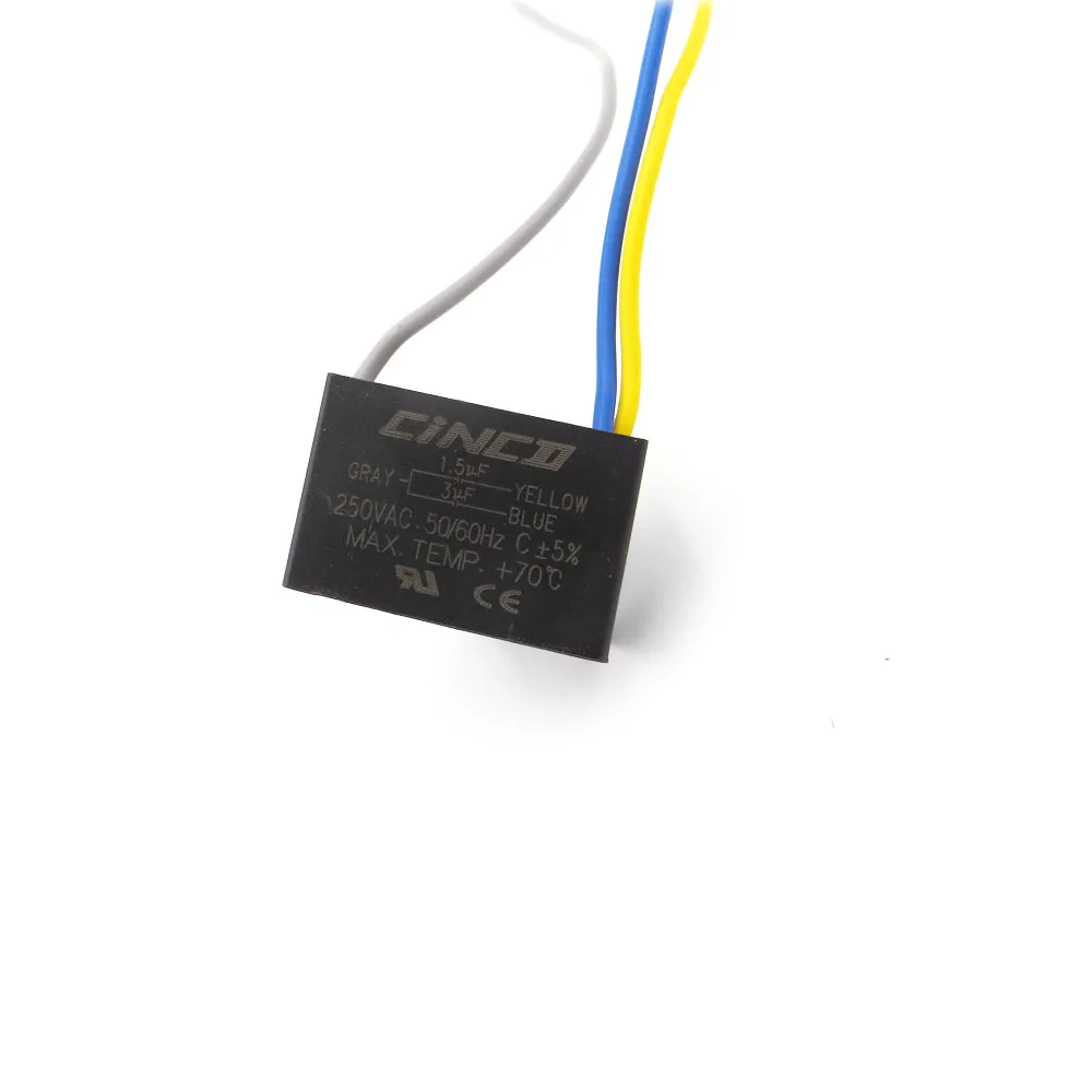 CBB61 1 5 мкФ + 3 знака после 250V провода КОНДЕНСАТОР моторного двигателя