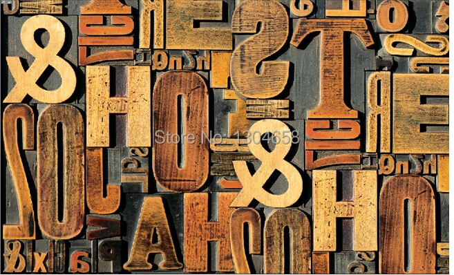 Free shipping custom European 3D large murals Coffee hall KTV wallpaper bar parlor bedroom background wall paper letters | Обустройство