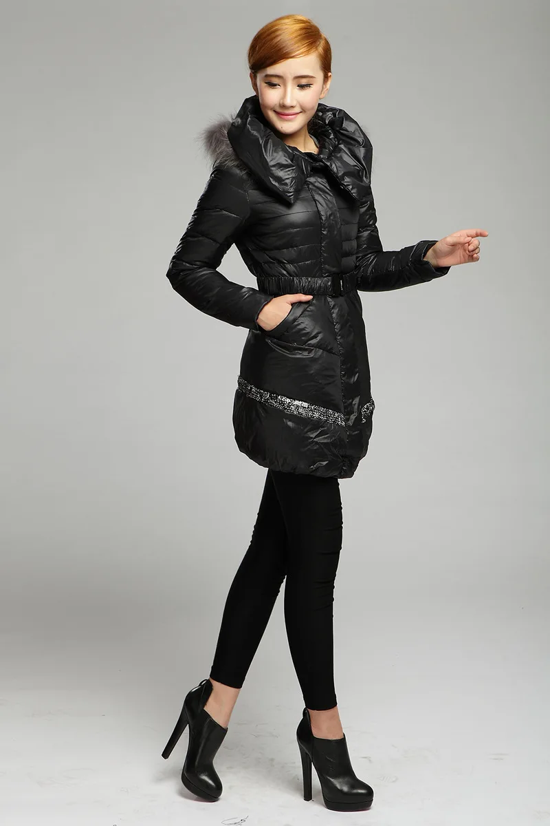 Free Shipping Brand Womens Winter Jackets With Fur Women Down Fashion Long Slim Style Plus Size | Женская одежда