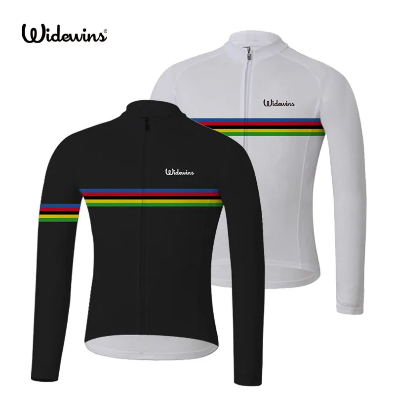 Widewins Велоспорт Джерси с длинным рукавом Лето MTB Pro команда мужчины велосипед на