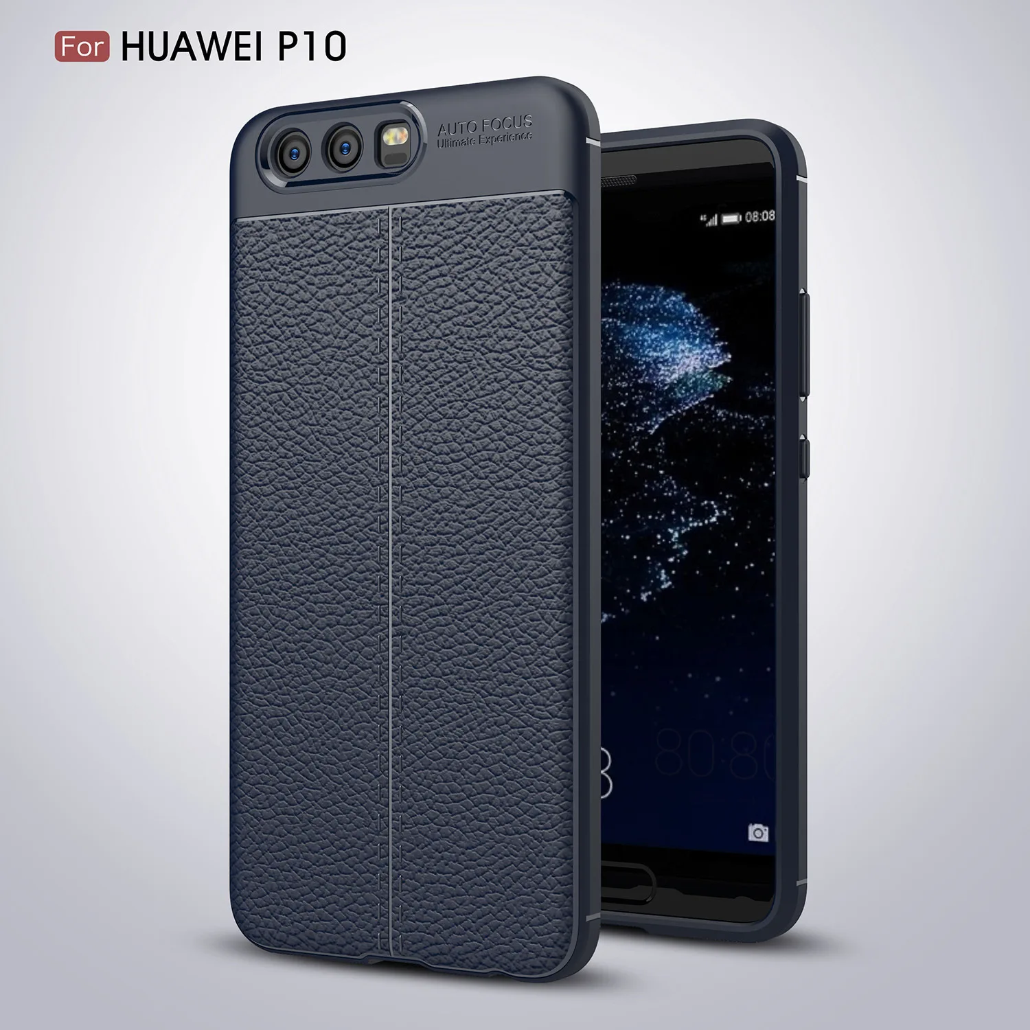 Новый Модный высококачественный мягкий кожаный чехол из ТПУ с личи для Huawei P10 5 1