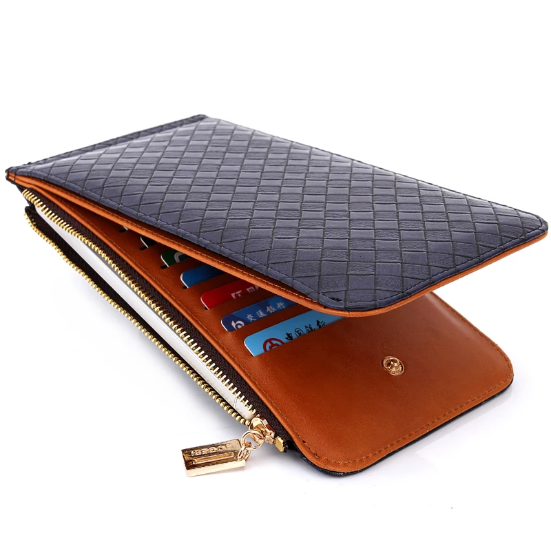Zipper Slim Long Thin For Women Men Wallet Female Male Coin Purse Clutch Bag Walet Money Cuzdan Business Card Holder Vallet B10 | Багаж и
