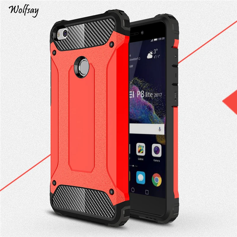 For Huawei P9 Lite 2017 Case Shockproof Armor Hard PC Phone Back Cover P8 Shell |