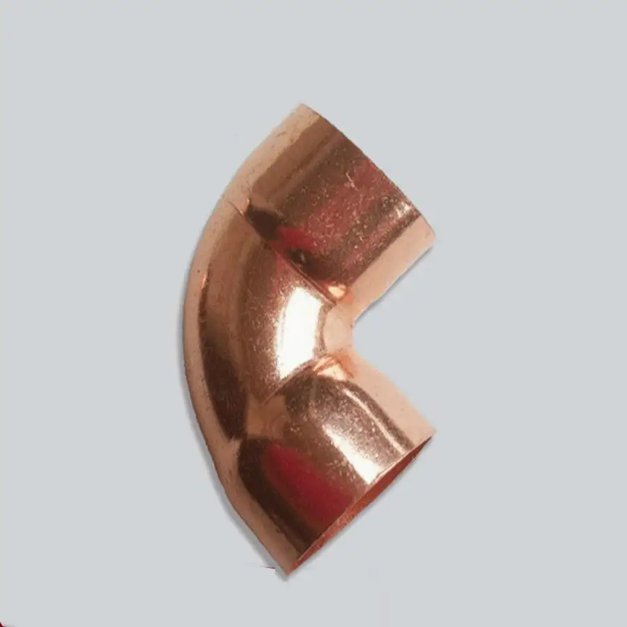 

22mm Inner Dia x1mm Thickness Scoket Weld Copper End Feed 90 Deg Elbow Coupler Plumbing Fitting Water Gas Oil