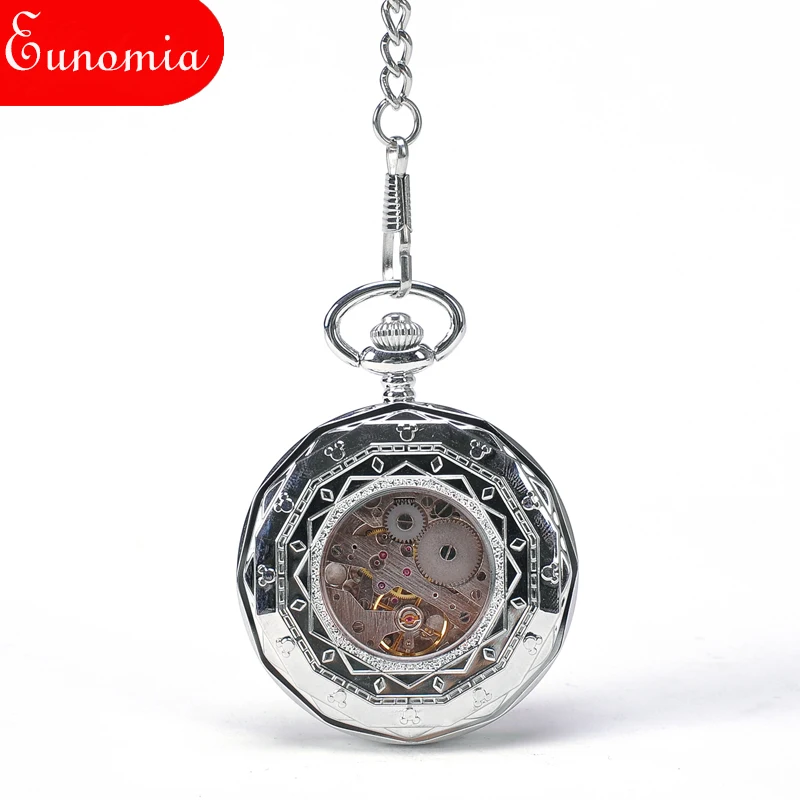 Яркое серебро без-передняя крышка красивый цветочный узор циферблат римские