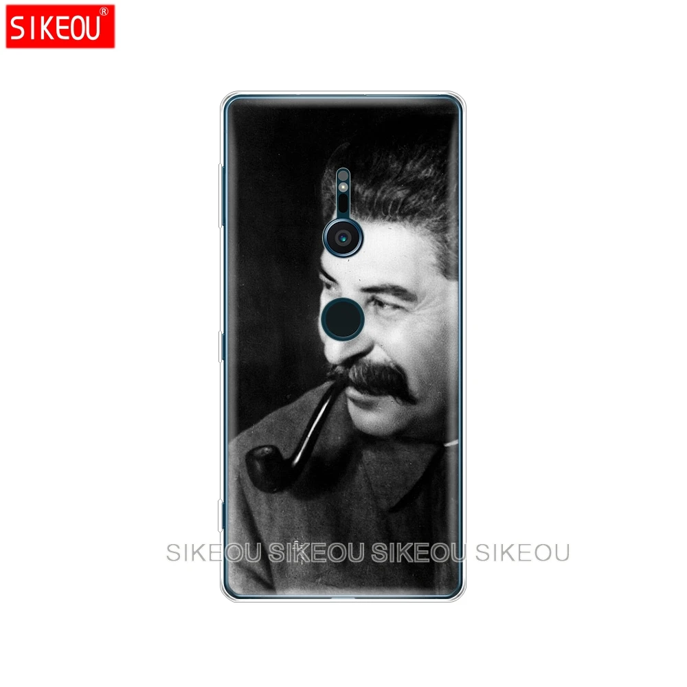 Силиконовый чехол для sony xperia XA1 XA2 ULTRA PLUS L1 L2 XZ1 XZ2 compact XZ PREMIUM русский Сталин СССР |