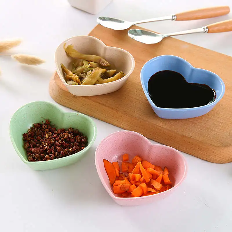 Горячая Распродажа пшеничная солома сердце уксус приправа блюдо однотонная