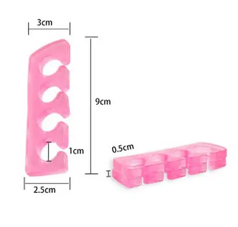 Silicone Nail Toe Separators Reusable Separator for UV Gel Acrylic Tool Random Color | Красота и здоровье