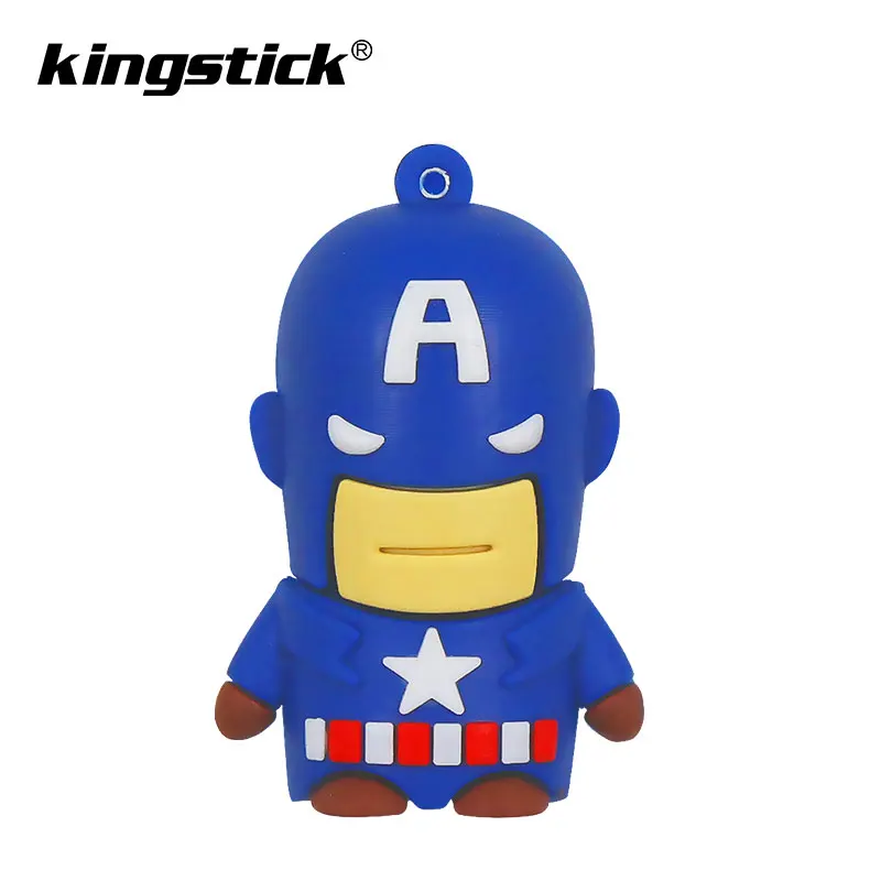 M1-Captain-American Забавный герой 128 ГБ USB флеш-накопитель super man Pendrive 4 ГБ 8 ГБ 16 ГБ флеш-накопитель Игрушка USB Флешка 32 Гб 64 Гб мини-usb-ключ memoria Stick - Цвет: M1-Captain-American