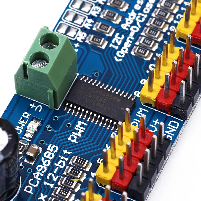 1 шт./16-канальный 12-битная ШИМ/сервопривод-I2C интерфейс-PCA9685 для Arduino Raspberry Pi DIY Servo Щит Модуль