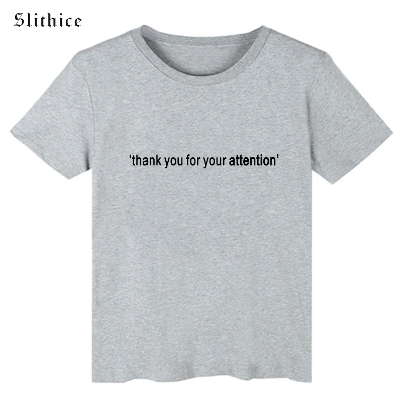 Модная новая футболка Slithice женские футболки с забавным принтом букв спасибо за
