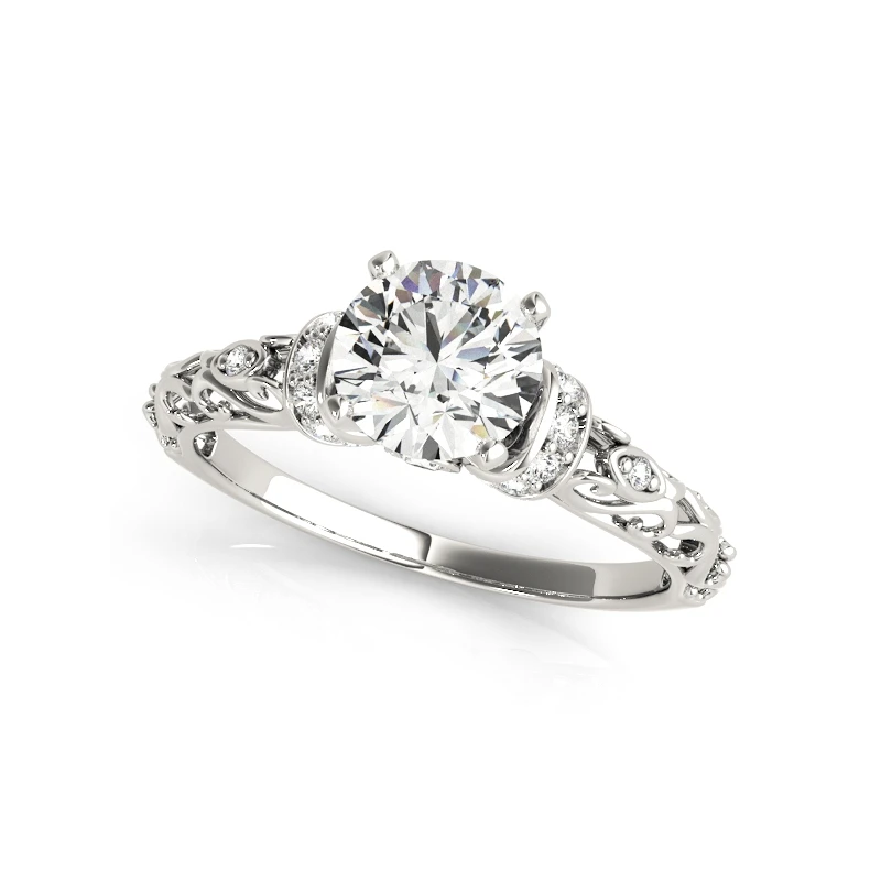 LESF Vintage Style 925 Silver 0.75 ct Round cut Engagement Ring Trendy Jewelry Brand Wedding Rings for Women wholesale | Украшения и