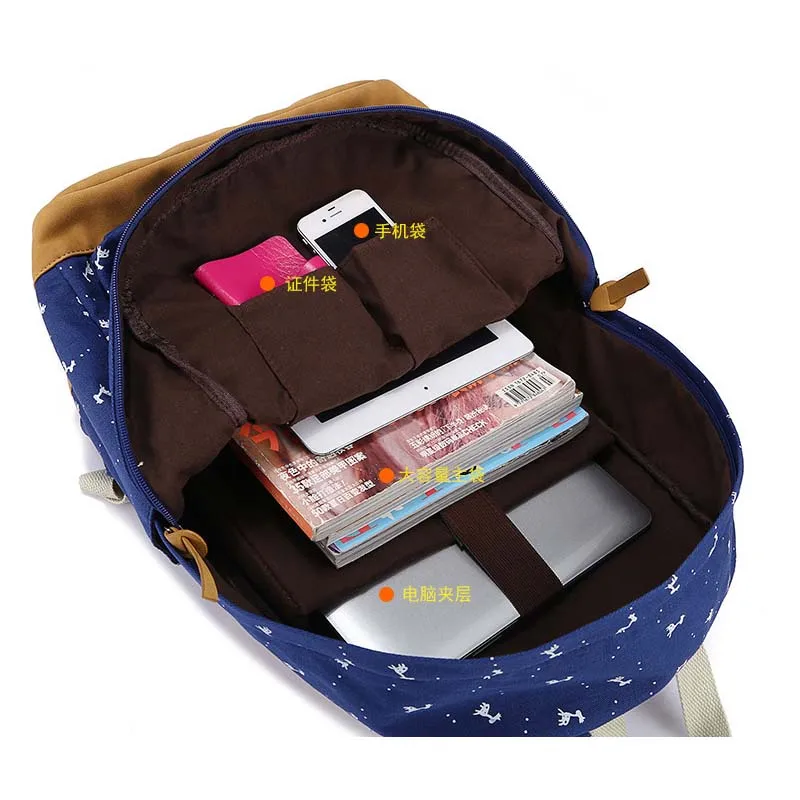 Рюкзак для гриля в Корейском стиле Холщовый милый женский школьный ранец с