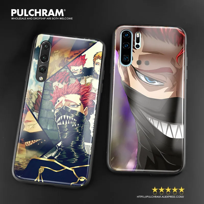 Чехол для телефона Zora Ideale с черным клевером силиконовый стеклянный чехол Huawei Honor