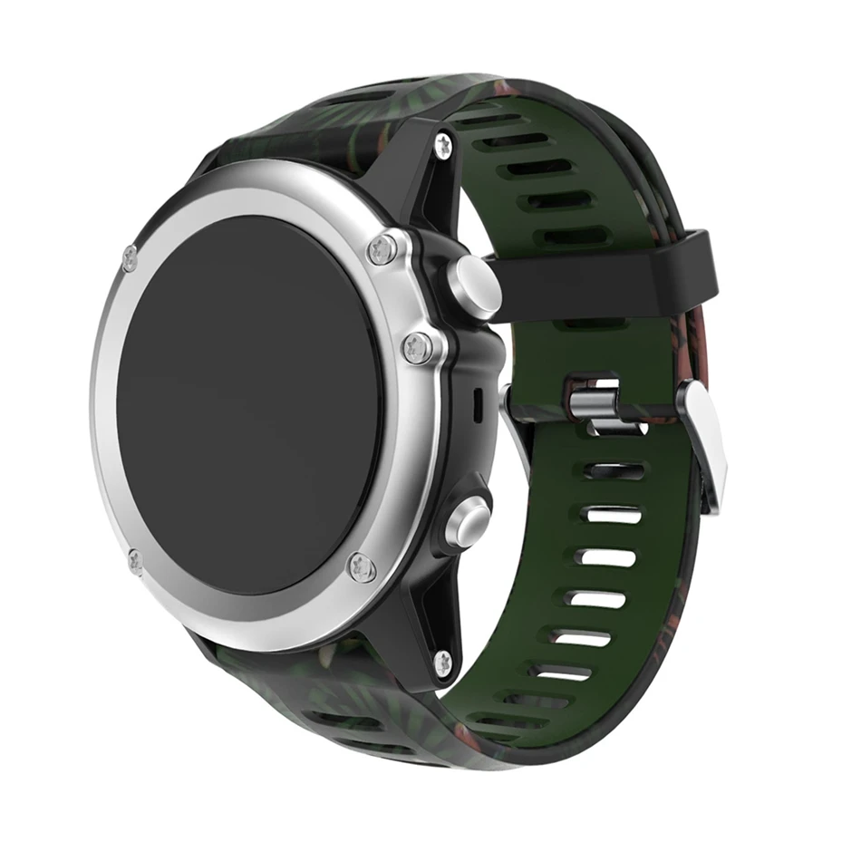 Спортивный Камуфляжный ремешок для часов YUEDAER для Garmin Fenix 5X, зеленый, серый силиконовый браслет для Garmin Fenix 3 3 HR, мужской ремешок