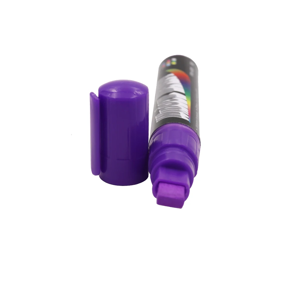 Purple 8mm 1pcs Flashcolor 1 шт., маркер 3 мм, 6 мм, 8 мм, жидкий мел, флуоресцентный неоновый маркер, Светодиодный Маркер для стеклянной доски, художественные маркеры, офисные принадлежности - Цвет: Purple 8mm 1pcs