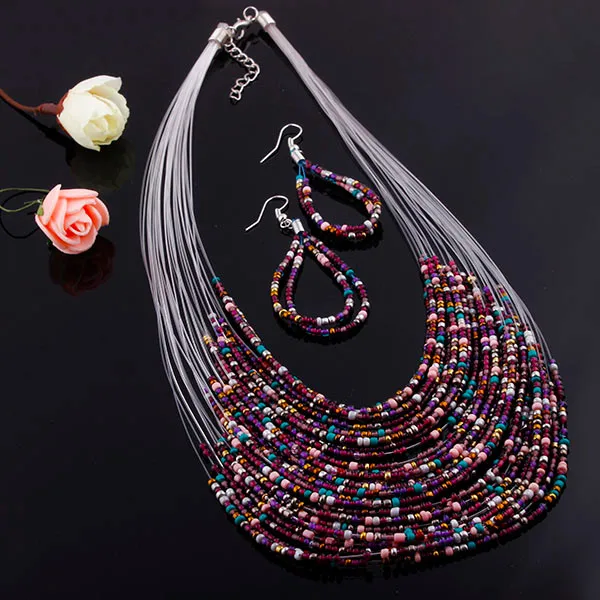 Лидер продаж 2017 года Модный стильный Ювелирный Комплект из разноцветных