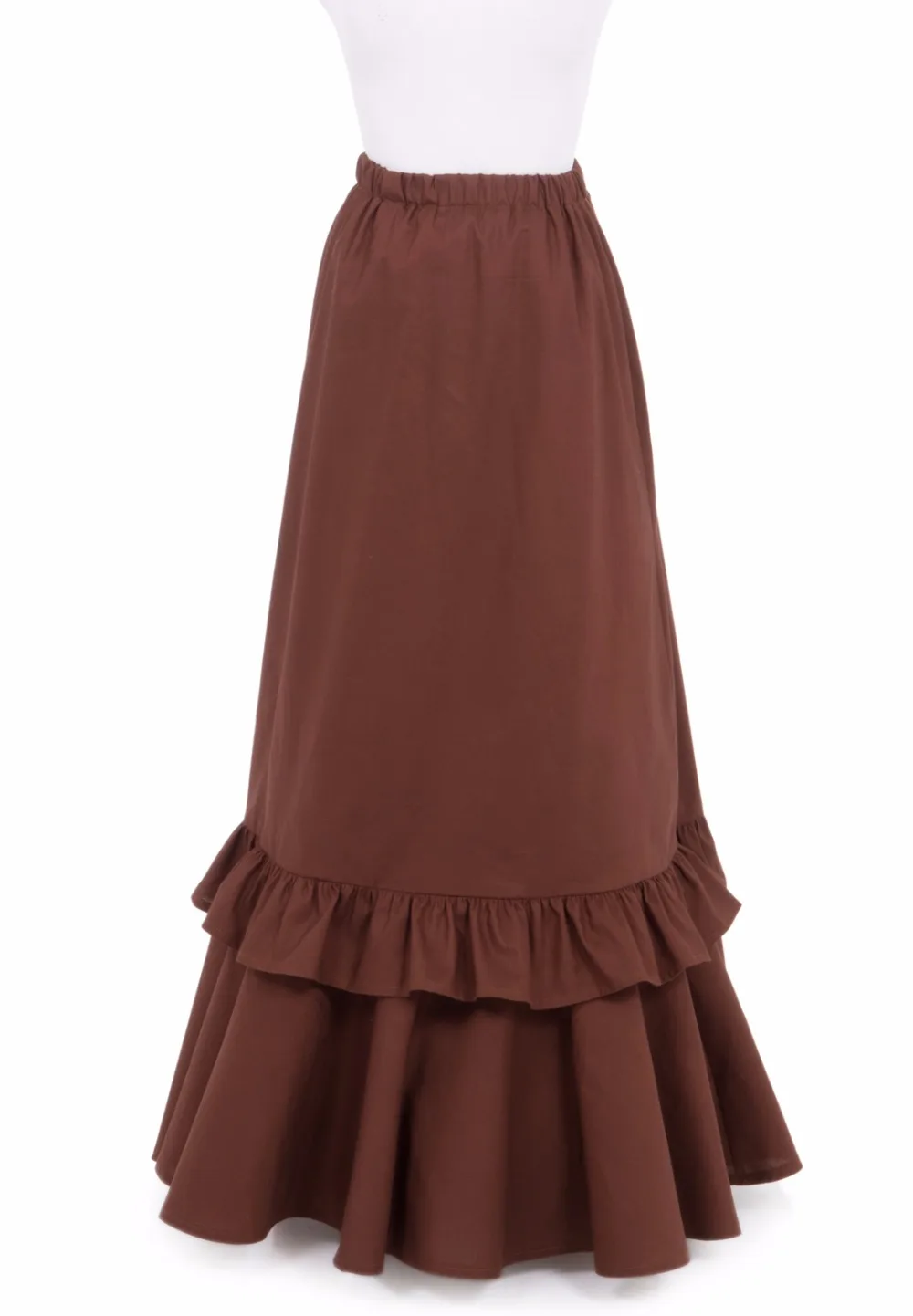 

Rachel Mae Edwardian Cotton Skirt Victorian French Pleated Gathered Bustle Skirts