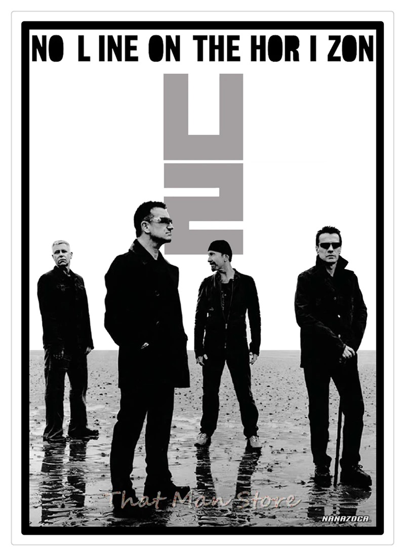 Фиолетовый U2 плакат Clear Image стены наклейки украшения дома хорошее качество печать белый плакат на крафт-бумаге Home art бренд - Цвет: Фиолетовый