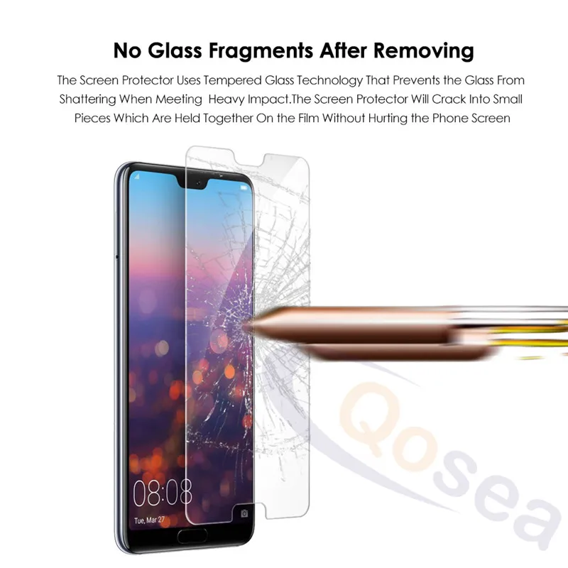 Qosea для huawei P20 Pro защита экрана ультратонкий прозрачный 9 H 2.5D Взрывозащищенная