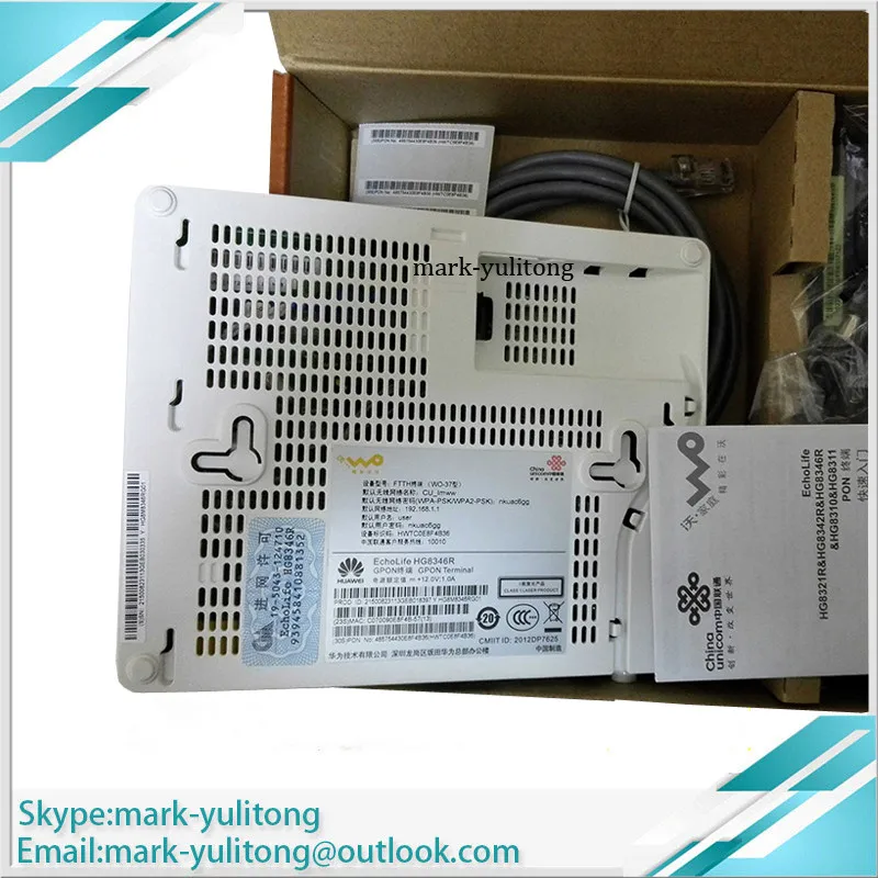 

Оборудование для сети Hua wei HG8346R GPON ONU ONT 2POTS 4FE 1USB Wi-F H.248