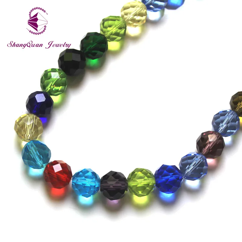 

100pcs Lamp Work Glass Bead 10mm Round Shape Beads Football Mix Color crystal Beads for Cloth Accessories Beads