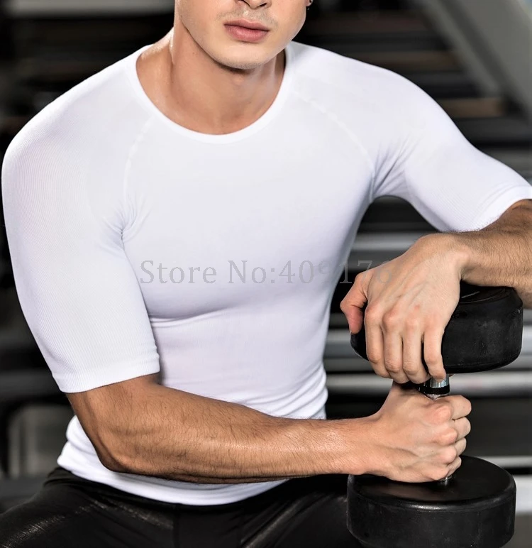 Мужские топы для осанки футболка брюшного пресса формирователь тела Мужская